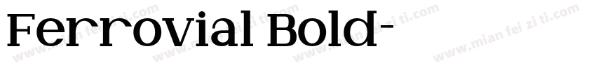 Ferrovial Bold字体转换